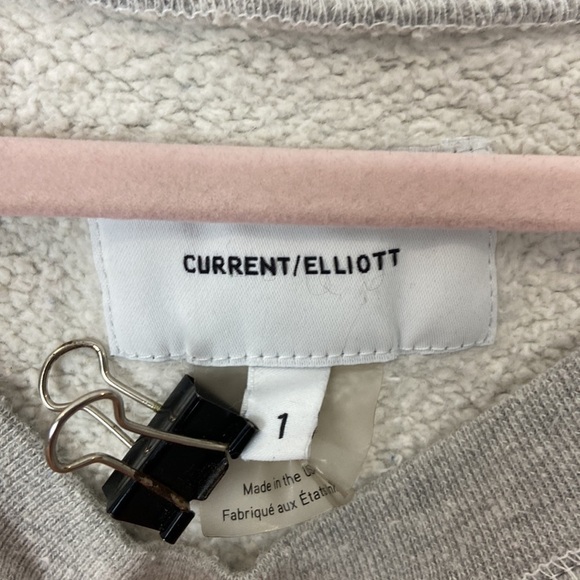 Current/Elliott Women’s The Dallas Sweatshirt Cropped Heather Gray size 4 small - Picture 5 of 8